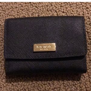 Black leather Kate Spade card holder